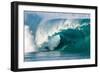 Giant surf at Waimea Bay Shorebreak, North Shore, Oahu, Hawaii-Mark A Johnson-Framed Photographic Print