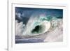 Giant surf at Waimea Bay Shorebreak, North Shore, Oahu, Hawaii-Mark A Johnson-Framed Photographic Print