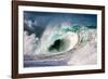 Giant surf at Waimea Bay Shorebreak, North Shore, Oahu, Hawaii-Mark A Johnson-Framed Photographic Print