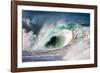 Giant surf at Waimea Bay Shorebreak, North Shore, Oahu, Hawaii-Mark A Johnson-Framed Photographic Print