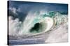 Giant surf at Waimea Bay Shorebreak, North Shore, Oahu, Hawaii-Mark A Johnson-Stretched Canvas