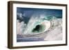 Giant surf at Waimea Bay Shorebreak, North Shore, Oahu, Hawaii-Mark A Johnson-Framed Photographic Print