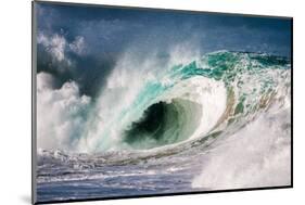 Giant surf at Waimea Bay Shorebreak, North Shore, Oahu, Hawaii-Mark A Johnson-Mounted Photographic Print