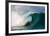 Giant surf at Waimea Bay Shorebreak, North Shore, Oahu, Hawaii-Mark A Johnson-Framed Photographic Print