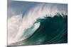 Giant surf at Waimea Bay Shorebreak, North Shore, Oahu, Hawaii-Mark A Johnson-Mounted Photographic Print