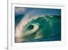 Giant surf at Waimea Bay Shorebreak, North Shore, Oahu, Hawaii-Mark A Johnson-Framed Photographic Print