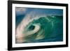 Giant surf at Waimea Bay Shorebreak, North Shore, Oahu, Hawaii-Mark A Johnson-Framed Photographic Print