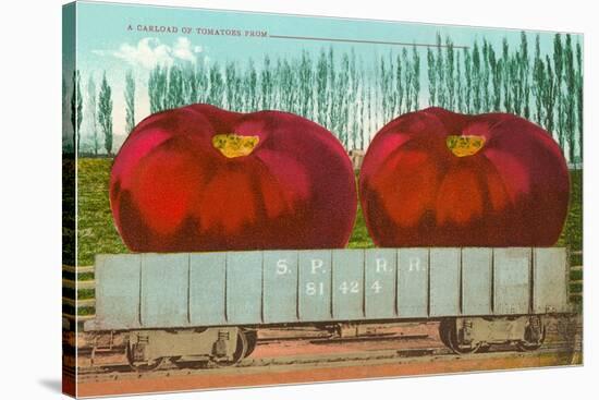 Giant Tomatoes in Rail Car-null-Stretched Canvas