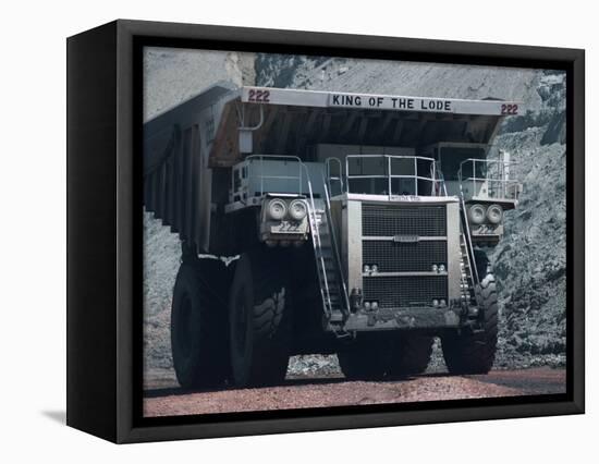 Giant Truck Hauling Coal in the Black Thunder Opencast Coal Mine, Powder River Basin, Wyoming, USA-Waltham Tony-Framed Stretched Canvas