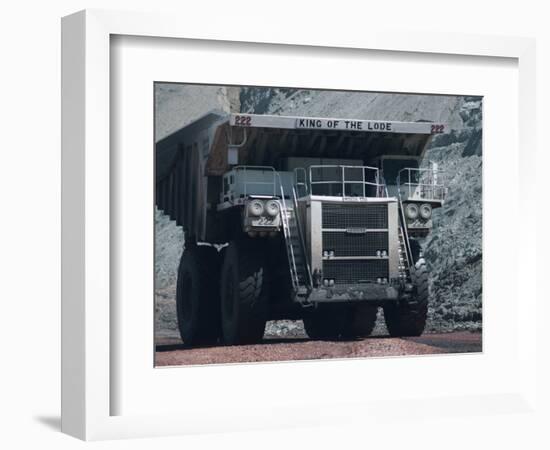 Giant Truck Hauling Coal in the Black Thunder Opencast Coal Mine, Powder River Basin, Wyoming, USA-Waltham Tony-Framed Photographic Print
