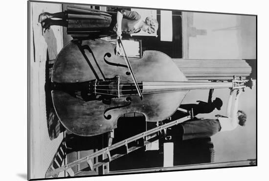 Giant Violin, the over 12 Feet Tall-null-Mounted Art Print