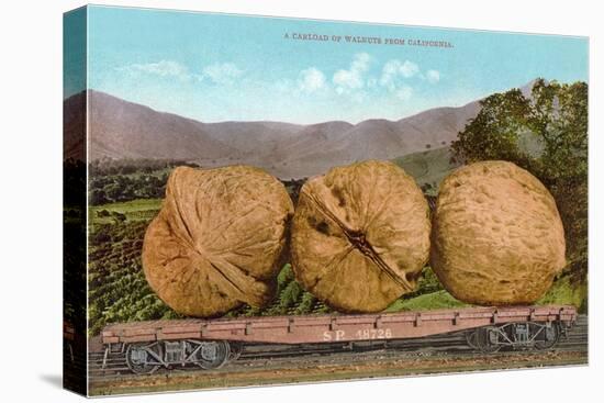 Giant Walnuts on Flatbed-null-Stretched Canvas