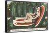 Giant Watermelon with Bathing Beauty-null-Framed Stretched Canvas