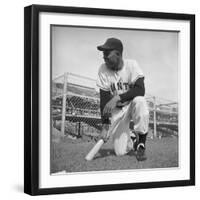 Giants Baseball Player Willy Mayes Playing Pepper at Phoenix Training Camp-Loomis Dean-Framed Premium Photographic Print