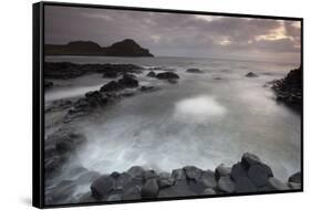 Giants Causeway at Dusk, County Antrim, Northern Ireland, UK, June 2010. Looking Out to Sea-Peter Cairns-Framed Stretched Canvas