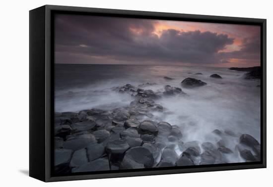 Giants Causeway at Dusk, County Antrim, Northern Ireland, UK, June 2010. Looking Out to Sea-Peter Cairns-Framed Stretched Canvas