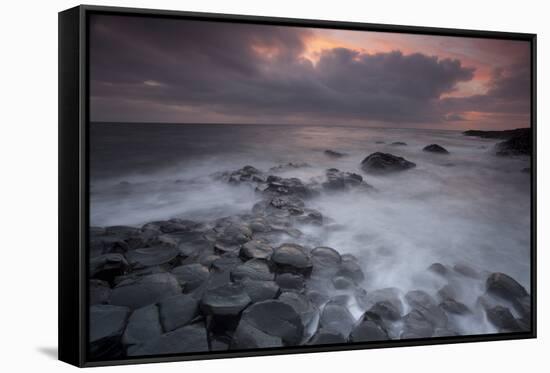 Giants Causeway at Dusk, County Antrim, Northern Ireland, UK, June 2010. Looking Out to Sea-Peter Cairns-Framed Stretched Canvas