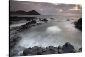 Giants Causeway at Dusk, County Antrim, Northern Ireland, UK, June 2010. Looking Out to Sea-Peter Cairns-Stretched Canvas
