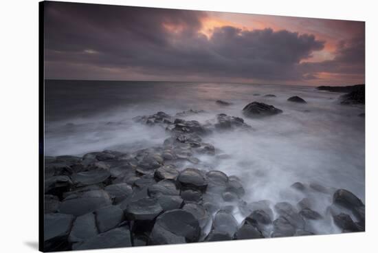 Giants Causeway at Dusk, County Antrim, Northern Ireland, UK, June 2010. Looking Out to Sea-Peter Cairns-Stretched Canvas