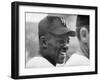 Giants Player, Willie Mays, Joking with Fellow Players During Warm-Up-null-Framed Premium Photographic Print