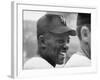 Giants Player, Willie Mays, Joking with Fellow Players During Warm-Up-null-Framed Premium Photographic Print