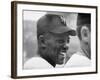 Giants Player, Willie Mays, Joking with Fellow Players During Warm-Up-null-Framed Premium Photographic Print