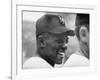 Giants Player, Willie Mays, Joking with Fellow Players During Warm-Up-null-Framed Premium Photographic Print