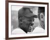 Giants Player, Willie Mays, Joking with Fellow Players During Warm-Up-null-Framed Premium Photographic Print