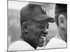 Giants Player, Willie Mays, Joking with Fellow Players During Warm-Up-null-Mounted Premium Photographic Print