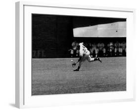 Giants Player, Willie Mays, Running to Catch Ball in Out Field-null-Framed Premium Photographic Print