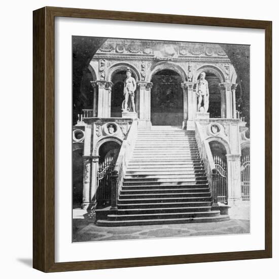 Giants' Staircase, Doge's Palace, Venice, Italy, Late 19th or Early 20th Century-null-Framed Giclee Print