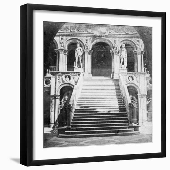 Giants' Staircase, Doge's Palace, Venice, Italy, Late 19th or Early 20th Century-null-Framed Giclee Print