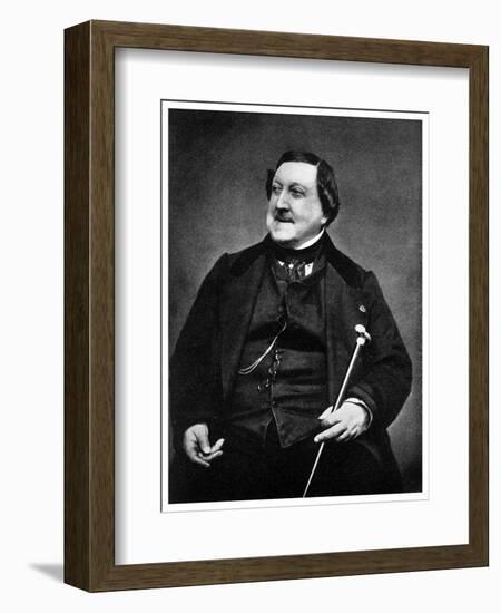 Giaochino Rossini, Italian Composer, 19th Century-Etienne Carjat-Framed Giclee Print