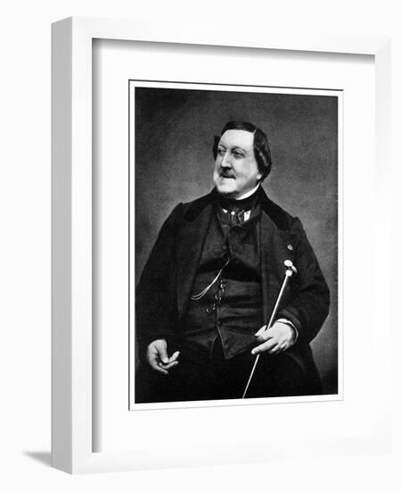 Giaochino Rossini, Italian Composer, 19th Century-Etienne Carjat-Framed Giclee Print