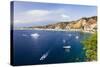 Giardini Naxos Bay, Boats in the Harbor at Taormina, Sicily, Italy, Mediterranean, Europe-Matthew Williams-Ellis-Stretched Canvas