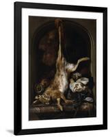 Gibier et ustensiles de chasse disposés sur le rebord d'une fenêtre-Jan Baptist Weenix-Framed Giclee Print