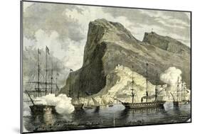 Gibraltar 1864 Arrival of the S.M. Maximilien Gibraltar-null-Mounted Giclee Print