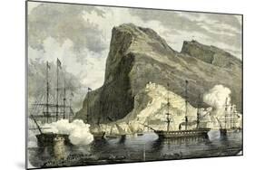 Gibraltar 1864 Arrival of the S.M. Maximilien Gibraltar-null-Mounted Giclee Print