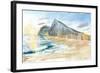 Gibraltar Beach with Rock and English Seascape Vibes-M. Bleichner-Framed Premium Giclee Print