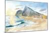 Gibraltar Beach with Rock and English Seascape Vibes-M. Bleichner-Mounted Premium Giclee Print