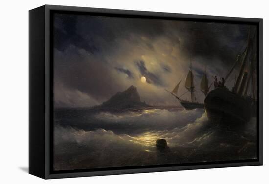 Gibraltar by Night, 1844-Ivan Konstantinovich Aivazovsky-Framed Stretched Canvas