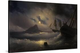Gibraltar by Night, 1844-Ivan Konstantinovich Aivazovsky-Stretched Canvas