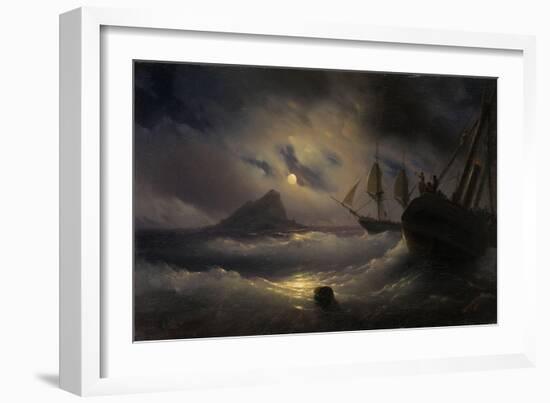 Gibraltar by Night, 1844-Ivan Konstantinovich Aivazovsky-Framed Giclee Print