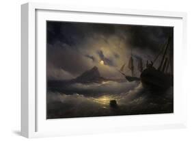 Gibraltar by Night, 1844-Ivan Konstantinovich Aivazovsky-Framed Giclee Print