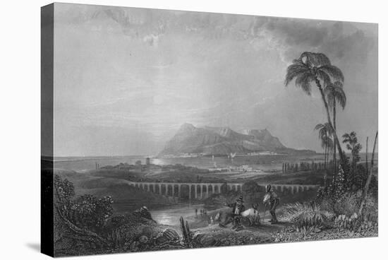 Gibraltar, From Algeziras, 1840-Joseph Clayton Bentley-Stretched Canvas