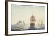 Gibraltar: H.M.S. "Sirius" Sailing Off-John Thomas Serres-Framed Giclee Print