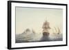 Gibraltar: H.M.S. "Sirius" Sailing Off-John Thomas Serres-Framed Giclee Print