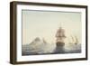 Gibraltar: H.M.S. "Sirius" Sailing Off-John Thomas Serres-Framed Giclee Print