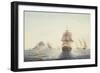 Gibraltar: H.M.S. "Sirius" Sailing Off-John Thomas Serres-Framed Giclee Print