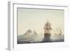 Gibraltar: H.M.S. "Sirius" Sailing Off-John Thomas Serres-Framed Giclee Print